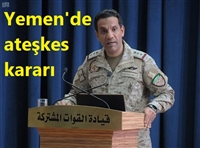 Koalisyon Yemen’de ateşkes ilan etti