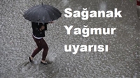 Meteorolojiden sağanak uyarısı