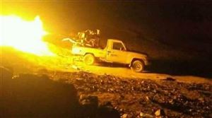 مدفعية الجيش الوطني تلحق خسائر فادحة بصفوف مليشيات الحوثي في جبهة بيحان.