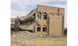بعد نهب الحوثيون مخصصات الصيانة.. انهيار جزئي لمبنى كلية الآداب بمحافظة ذمار