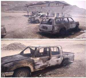 استشهاد واصابة 12 مدنياً في قصف حوثي لمحطة وقود بشبوة
