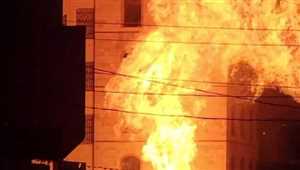 انفجار أحد مستودعات أسطوانات الغاز المنزلي لأحد تجار السوق السوداء بصنعاء