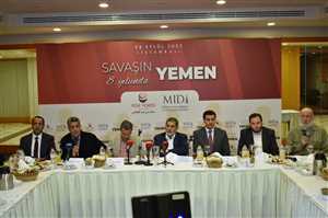 مركز يني يمن يقيم بالشراكة مع MID التركي ندوة سياسية تحت عنوان" اليمن... 8 سنوات من الحرب"