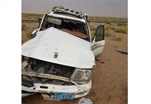 وفاة واصابة 6 اشخاص في حادث مروري بمحافظة لحج