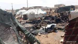 Yılın başından bu yana Marib kamplarında çıkan yangınlarda yerinden edilmiş 20  kişi öldü ve yaralandı