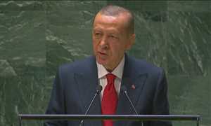 في خطابه امام الجمعية العامة.. الرئيس التركي يأمل حل أزمة اليمن في إطار الوحدة الوطنية