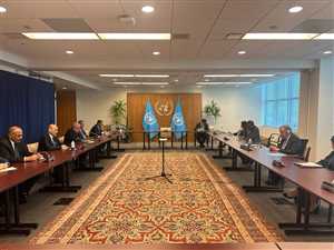 غوتيريش يجدد التأكيد على دعم الأمم المتحدة مجلس القيادة الرئاسي والحكومة اليمنية