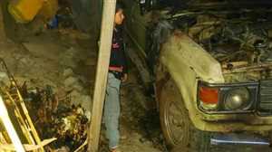 مجهولون يحرقون سيارة مغترب يمني في محافظة إب