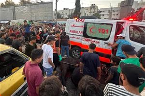 الجمهورية اليمنية تدين استهداف قوات الاحتلال الصهيوني للمستشفيات وسيارات الإسعاف في قطاع غزة.