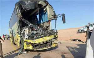 وفاة سائق حافلة نقل جماعي واصابة اخرين في منطقة نجران