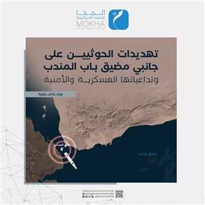 دراسة لمركز المخا: تهديدات الحوثيين على جانبي مضيق باب المندب وتداعياتها العسكرية والأمنية