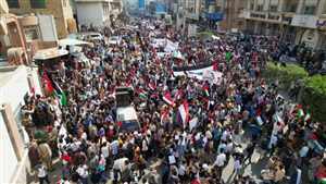 مظاهرات حاشدة في المدن اليمنية تضامنًا مع غزة وتنديدًا بمجازر الاحتلال