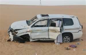 السعودية.. وفاة وإصابة ستة معتمرين يمنيين في حادثة سير مروّع بمنطقة شرورة
