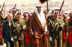 أمير قطر وملك الأردن يبحثان جهود وقف إطلاق النار بغزة