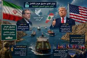 عاجل : إيران تفتح مضيق هرمز بالكامل في اليوم العاشر للهدنة.. وترمب يرحّب مع استمرار الحصار البحري