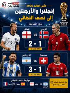 تأهل إنجلترا والأرجنتين إلى نصف نهائي كأس العالم 2026