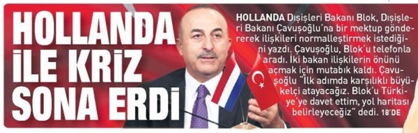 تركيا وهولندا تتفقان على إعادة العلاقات بعد 16 شهراً من التوترات