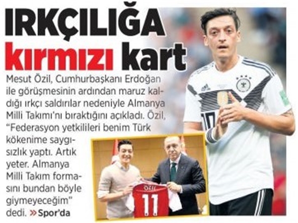 الصحف التركية تدافع عن موقف "أوزيل" ضد العنصرية في ألمانيا