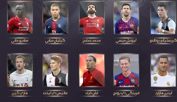 الإعلان عن مرشحي الكرة الذهبية