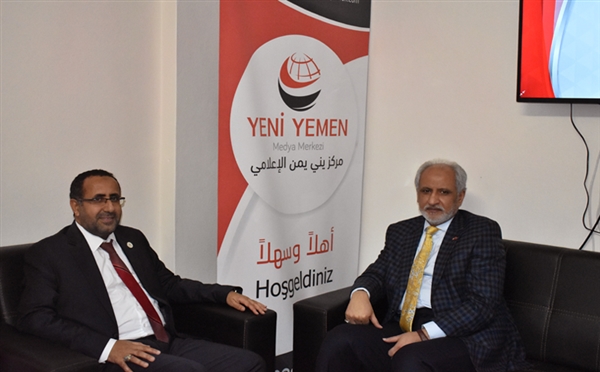 سفير الكويت في تركيا يشيد بجهود مركز يني يمن الإعلامي في خدمة القضية اليمنية