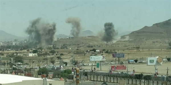 غارات مكثفة تستهدف مواقع حوثية في صنعاء ومعارك محتدمة في مأرب والجوف