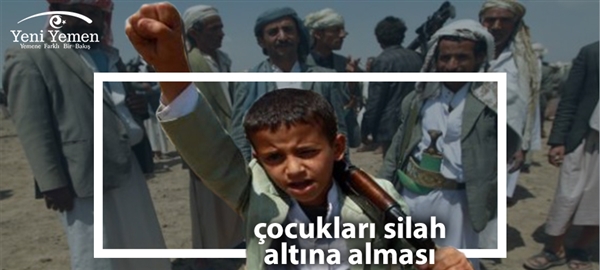 Husi milislerinin çocukları silah altına alması