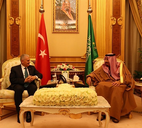 Yıldırım Suudi Arabistan Kralı Selman ile görüştü