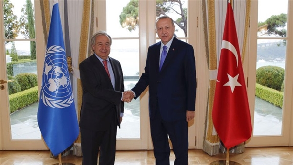 Erdoğan'ın, BM Genel Sekreteri Guterres'i kabul etti