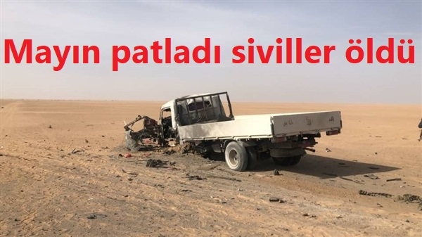 Husilerin döşediği mayının patlaması sonucu 2 sivil öldü