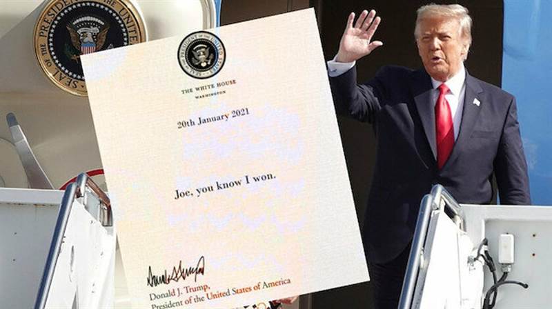 Trump'ın Biden'e bıraktığı mektup gizemini koruyor
