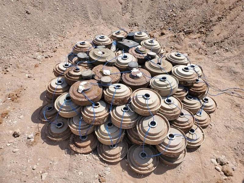 إتلاف 2200 من الألغام التي زرعتها مليشيا الحوثي في المناطق المحررة بتعز والحديدة