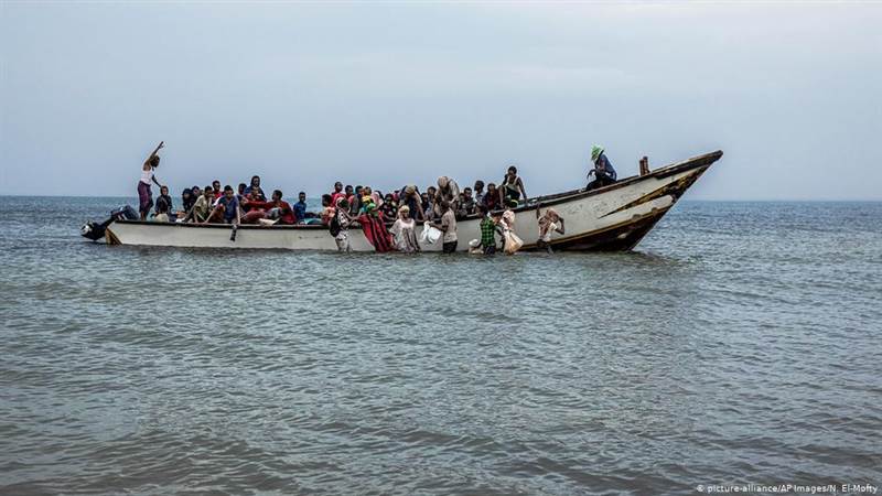 مصرع 34 مهاجرا اثيوبيا غرقا قبالة سواحل جيبوتي بعد مغادرتهم اليمن