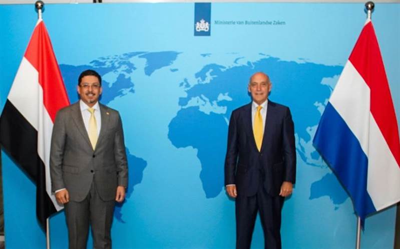 بن مبارك يبحث مع مسؤول هولندي سبل تعزيز مشاريع الدعم الانساني والتنموي في اليمن