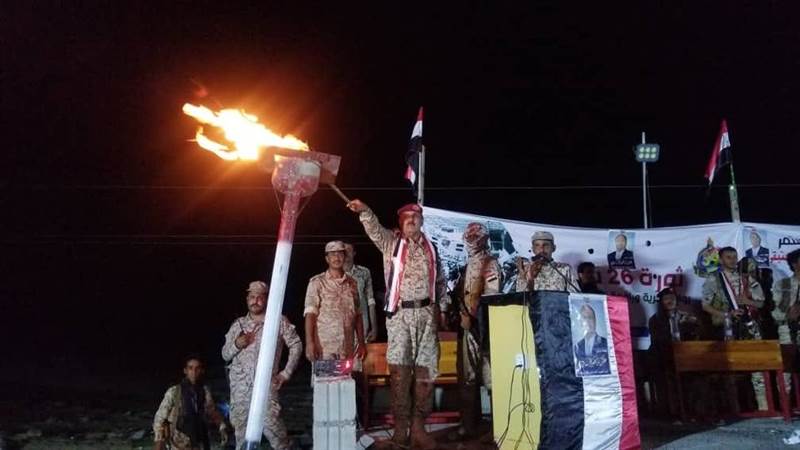إيقاد شعلة ثورة السادس والعشرين من سبتمبر المجيدة في محافظة شبوة