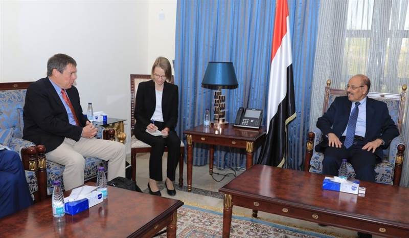 نائب رئيس الجمهوري يلتقي سفير المانيا الاتحادية لدى اليمن