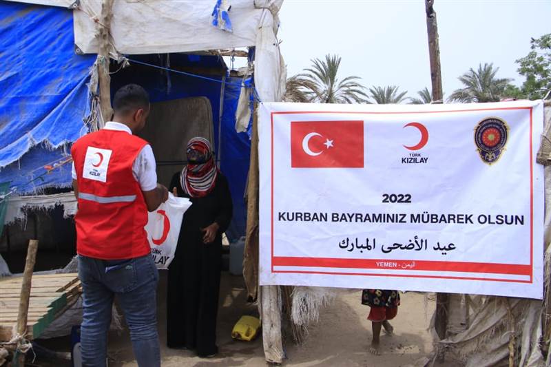 Türk Kızılay’dan  Yemen'de 1200 aileye kurban eti