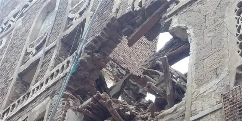 صنعاء.. تهدم وتضرر أكثر 45 منزلاً في صنعاء القديمة جراء الامطار