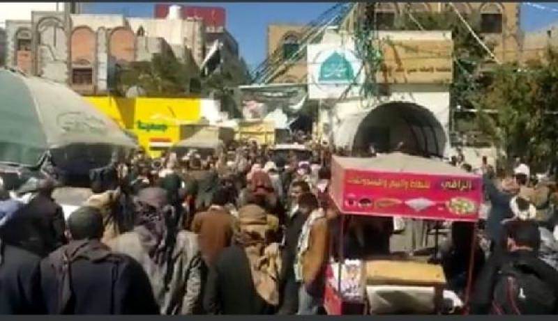 مظاهرات غاضبة ضد مليشيا الحوثي في صنعاء (فيديو)