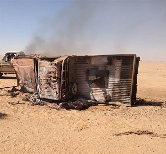 مقتل واصابة 9 من عناصر مليشيات الحوثي في حادث سير بمحافظة إب