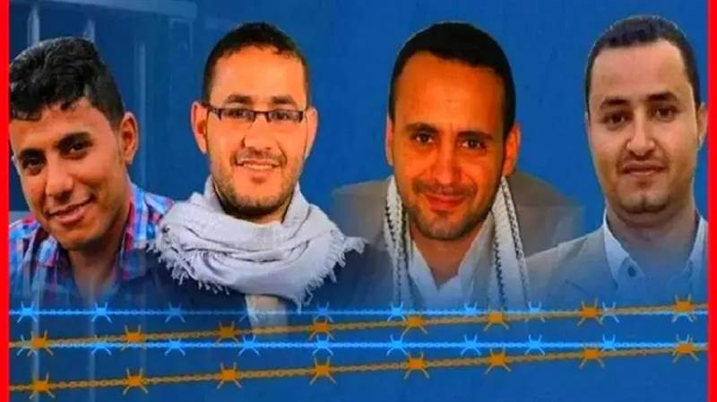 تزامنا مع مفاوضات الاسرى في جنيف.. مليشيا الحوثي تعقد جلسة محاكمة للصحفيين المختطفين بصنعاء
