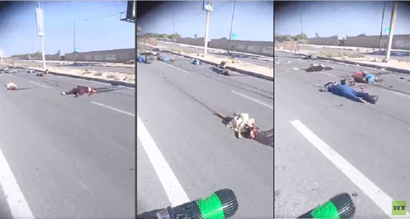 جريمة بشعة.. وسائل اعلام فلسطينية تنشر فيديو "مروّع" لأشلاء نازحين فلسطينيين على الطريق قصفتهم إسرائيل