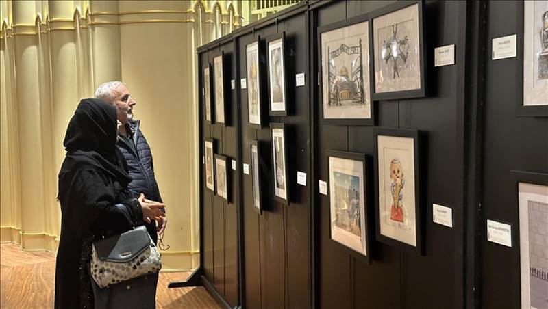 افتتاح معرض رسوم كاريكاتيرية عن القدس في مدينة اسطنبول التركية