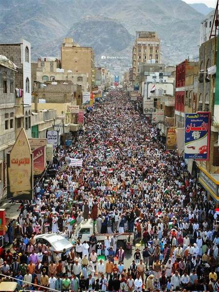 Filistin halkıyla dayanışma amacıyla Taiz ve Marib'de gösteriler sürüyor