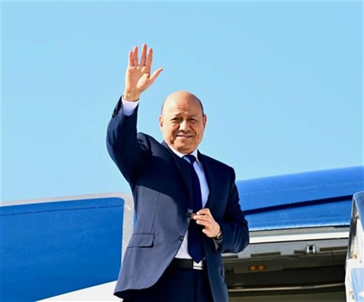 رئيس مجلس القيادة يغادر العاصمة المؤقتة عدن للمشاركة في مؤتمر ميونيخ للأمن الدولي