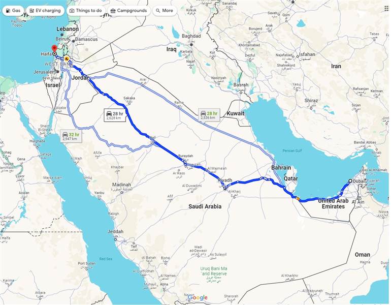 ماذا تعرف عن الخط البري "بين موانئ الإمارات وإسرائيل"؟