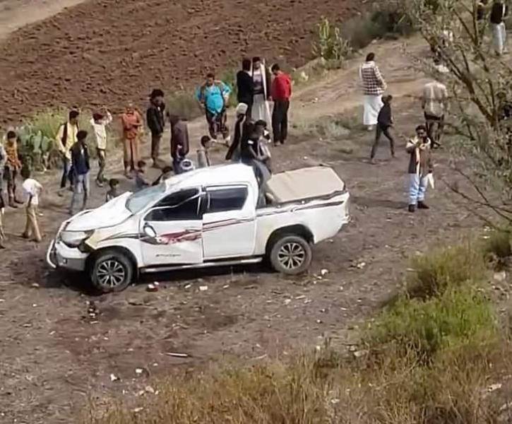 وفاة واصابة 7 مواطنين في حادث سير بمحافظة إب