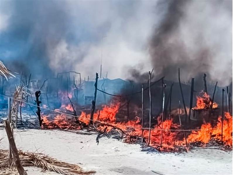Uluslararası Göç Örgütü: Marib'de yaklaşık 60 göçmen çadırı yandı