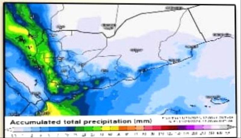 تشهد اليمن اليوم منخفضاً جوياً خطيراً وسط توقعات بفيضانات وانهيارات صخرية