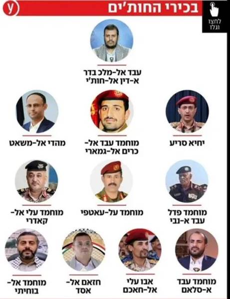 عاجل : إسرائيل تنشر قائمة اغتيالات تضم قيادات حوثية رفيعة بالتنسيق مع استخبارات غربية