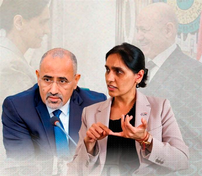 السفيرة البريطانية: انقسام القيادة الشرعية لا يخدم سوى الحوثيين
